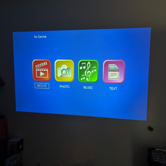 Brookstone All-in-One Home Theater Projector and Screen Set - White - Picture 6 of 6